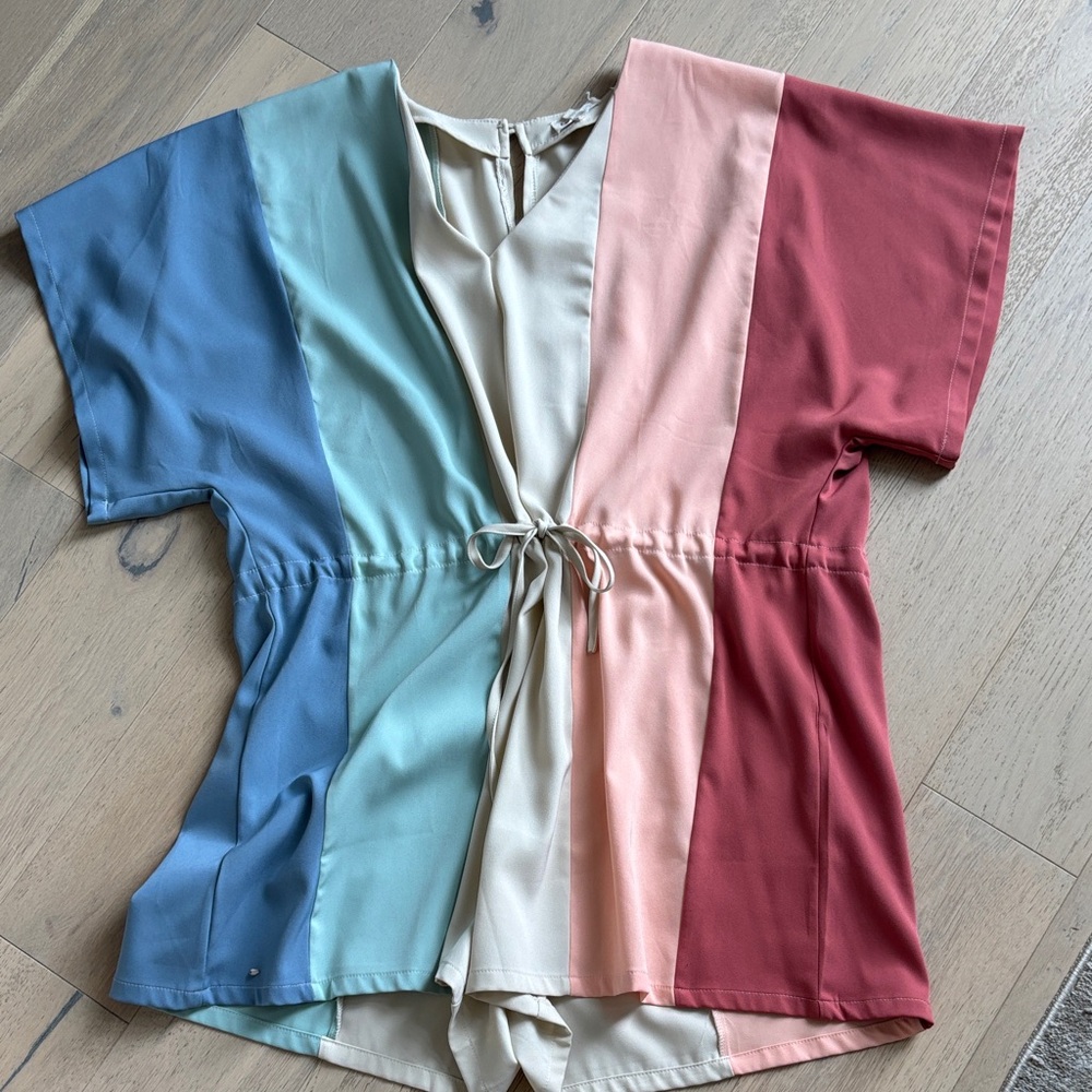 Colorful Striped Women's Romper
